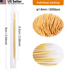 Blue Top 2000pcs 2 5 Inch Bamboo Individually Cello Wrapped Round Nature 