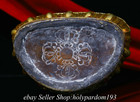 8 4  Old Tibet Bronze 24k Gold Gilt Inlay Gems Shakyamuni Amitabha Buddha Statue