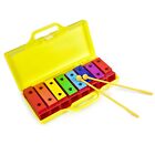 8 Notes Chromatic Xylophone Glockenspiel Resonator Bells With Yellow Case