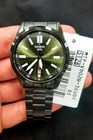 Casio General Mtp-vd02b-3eudf Green Dial Black Stainless Steel Men s Watch