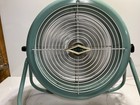 Vtg Lasko Aqua Blue Round Metal Fan 2-speed Mid Century  Works Great   20  High 