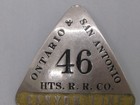 Antique Ontario San Antonio Heights Railroad Train Company Badge Pin Los Angeles