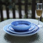 12 Pieces Stoneware Dinnerware Set  Modern Reactive Glaze Dish Set For 4  Premi
