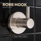 1 Pcs Brushed Nickel Modern Wall Mounted Single Robe Towel Hook Bathroom