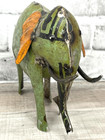 Rustic 8 5  Long Repurposed Recycled Scrap Metal Elephant Statue Home Farm