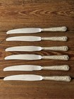 Rare Antique Set Of 6 Usmc Us Marine Corps Officers Club Silver Plate Knives