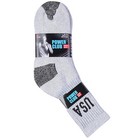 Mens Crew Socks Gray Ribbed Cotton Work Sport Casual Socks Size 9-11 10-13 Pack