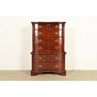 Chippendale Carved Mahogany Serpentine Front Six-drawer Highboy Dresser