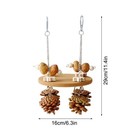 Cockatiel Toys Interactive Natural Funny Chew Swing Foraging Toys Bird