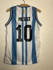 Lionel Messi  10 Argentina National Team Adidas Blue Basketball Jersey Youth Xl