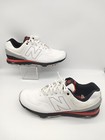 New Balance Mens 9 Golf Shoe Sneaker Nbg574 White Red Leather Waterproof