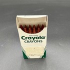 Crayola Crayons Dozen 12 Brown No  836 Binney   Smith White Green Box 1995