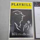 Beauty And The Beast Broadway Playbill     2 Cast Slips     Lunt-fontanne - Free Shp