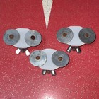 3 Vintage Ludwig Vistalite  Floor Tom Leg   Cymbal Mount Drum Brackets W Gaskets