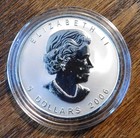 2006 Canada  5 Silver Maple Leaf     1 Oz  9999 Fine     Bu     Lunar Dog Privy