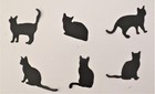 Small Black Cat 36 Pcs Silhouette Die Cut Scrapbook Cardmaking Embellishment  1