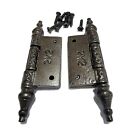 2  Cast Iron Victorian Door Hinges  -sold By The Pair- Lacquered Iron