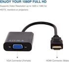 Hdmi To Vga  Hdmi Male To Vga Female Converter 1080p Video Adapter