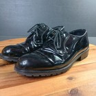 Vintage Joan   David Black Patent Leather Oxford Shoes Handmade In Italy Sz 11