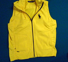 Polo Golf By Ralph Aluren Nylon Yellow Size Small Wind Vest Large Polo Pony Logo