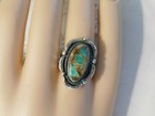 Navajo Native American Royston Turquoise Sterling Silver Vintage Ring Size 7