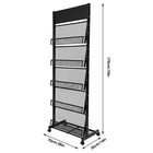 5-tier Freestanding Literature Magazine News Rack Office Display Organizer Stand