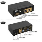 Ckl 2 Port Usb 3 0 Kvm Switch Dual Monitor Hdmi 4k 60hz For 2 Computers 922hua-3