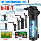 5-in-1 Internal Aquarium Fish Tank Uv Sterilizers Filter Submersible Water Pump