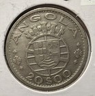 1955 Angola portuguese 20 Escudos Silver Coin-km 74-mintage 997 000
