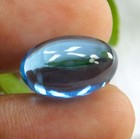 Natural Ceylon Blue Sapphire 12 45 Ct Oval Cabochon Cut Certified Loose Gemstone