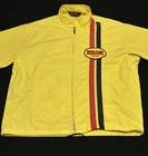 Vintage 70s Rislone Racing Pit Crew Jacket Adult Size Large Full Zip Rare Vtg