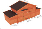 70  Large Wooden Chicken Coop For 4-6 Chickens hen House Poultry Pet Hutch Cage 