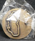 Xf11103  nos  Vintage 1970s   native American Indian   Artwork Brass Belt Buckle