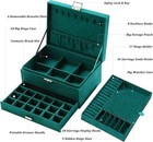 3 Layers Jewelry Box Organizer Large Capacity Ring Earring Necklace Storage New