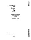 John Deere 1520 Tractor Operators Manual Ser 92963-