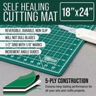 18  X 24  Green black Self Healing 5-ply Double Sided Durable Cutting Mat