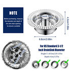 3 In 1 Kitchen Sink Drain Strainer Stopper Combo Pop Up Basket Stainless Steel