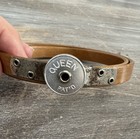 Antique Queen Tension Wheel 4  Wood Embroidery Hoop Felt Lined  Needlepoint Rare