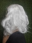 Old Man Woman Bald Cap Wig White Hair Grandpa Halloween Cosplay Costume Wig 131