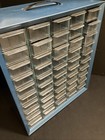 Vintage 50 Drawer Metal Akro-mills Small Parts Storage Organizer Cabinet Bin Usa