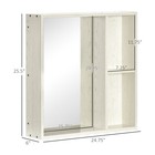 Medicine Cabinet W  Mirror  Storage Shelf  Wall Mounted Bathroom Cabinet  White