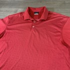 Nike Golf Fit Dry Polo Men Size Large L Tiger Woods Red Orange Gold Check Swoosh