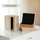 Set Of 4 Vintage Book Design Decorative Boxes     Wedding Card Boxes  Keepsake    