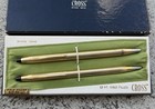 Vintage Cross Ballpoint Pen   Mechanical Pencil Set 1 20 12k Gold Filled In Box