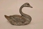 Vintage Pewter Swan Figurine