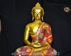 8 8   Old Chinese Bronze Cloisonne Gilt Seat Shakyamuni Amitabha Buddha Statue