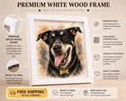Custom Pet Portrait From Photo Framed Dog Cat Memorial Watercolor Wall Art Gift
