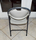 Lot Of 6 Plastic Folding Chairs Stackable Wedding Party Camping Dining Events
