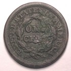 1846 Braided Hair Large Cent  N-6  Small Date  Nice Detail  Verdigris