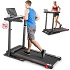 Electric Folding Treadmill With Desk  incline Running Walking Machine For Home    